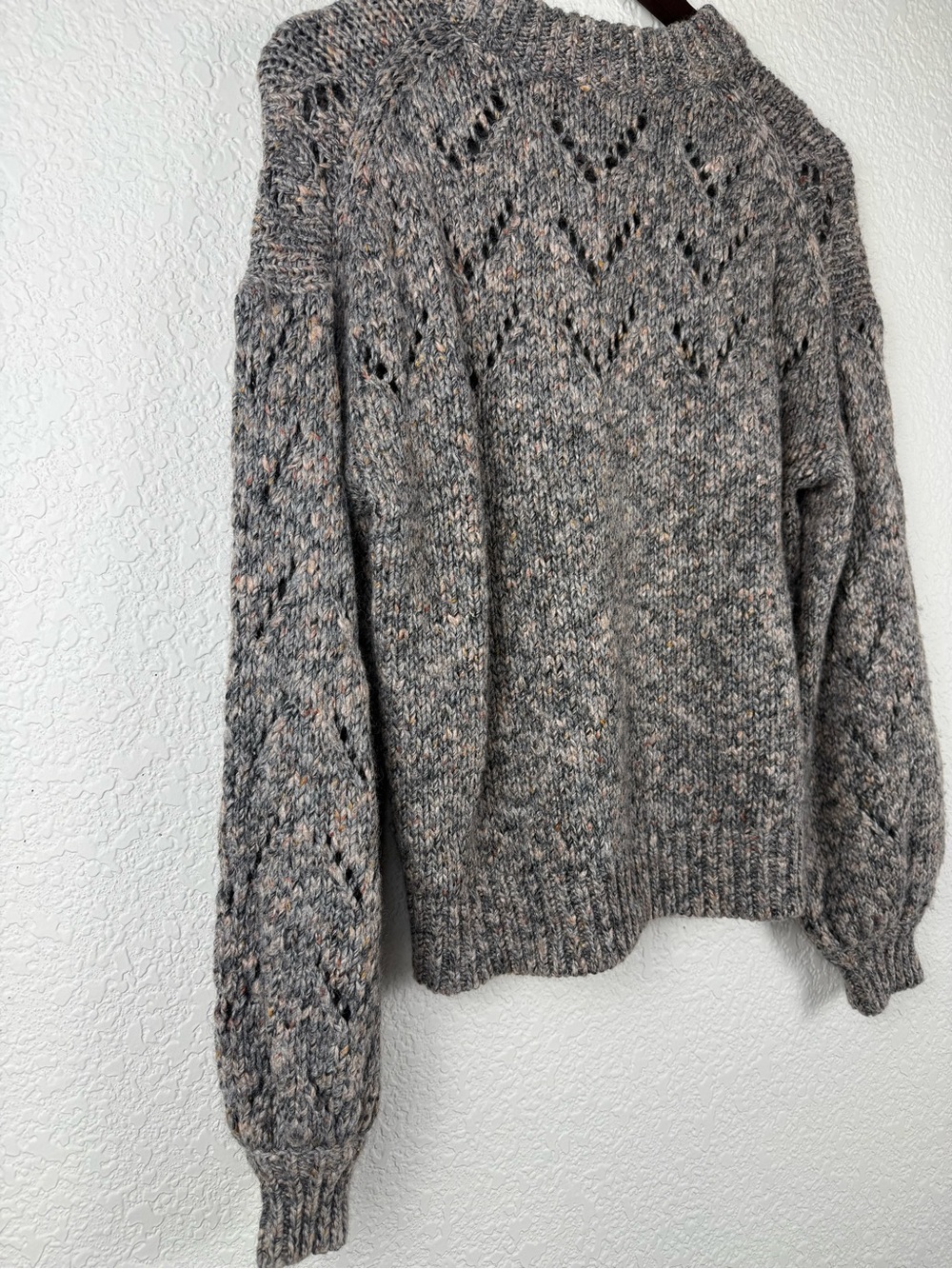 Madewell Pointelle Knit Sweater | Size Small | Wool Blend - Picture 9 of 10